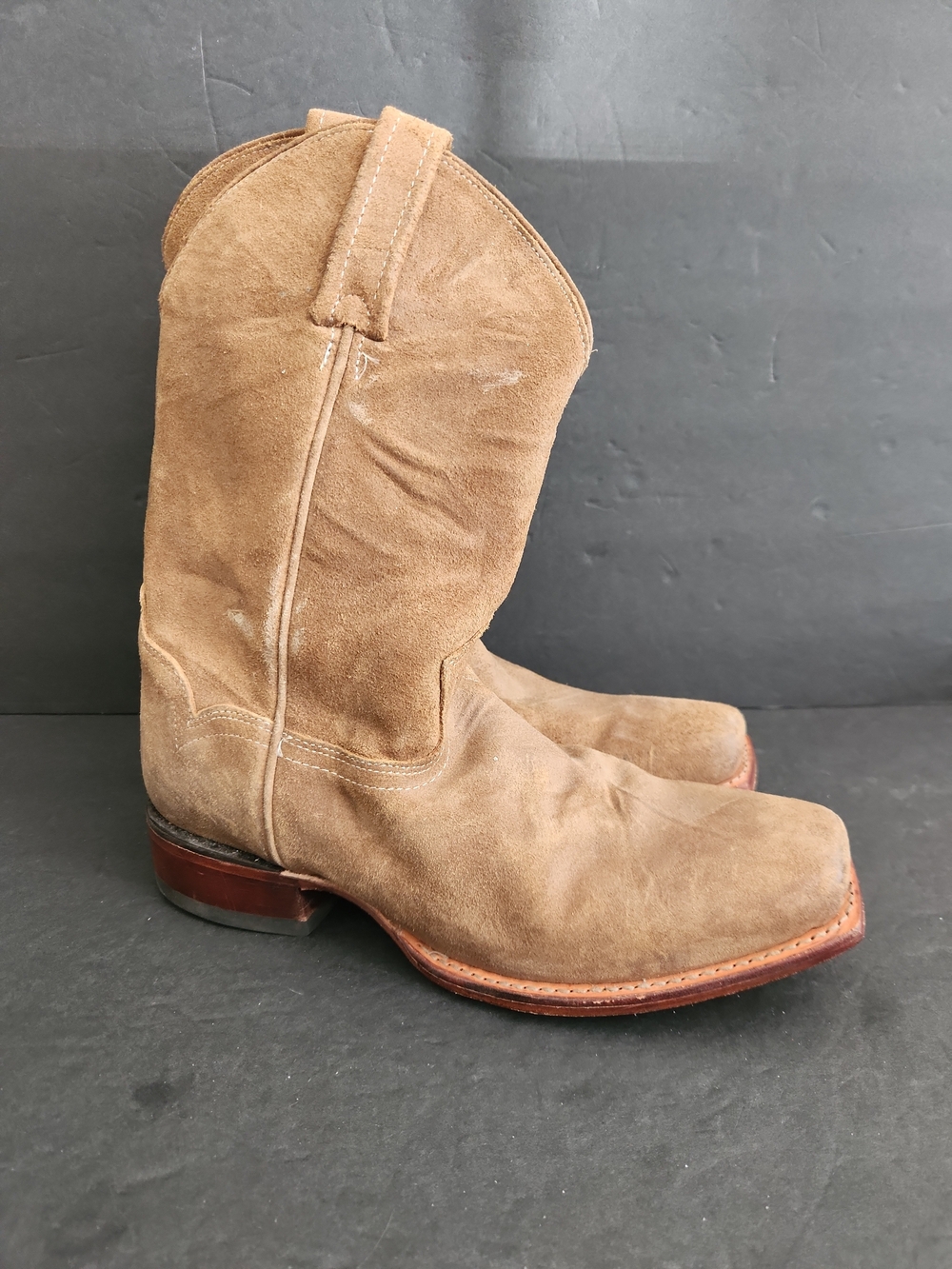 Moonshine Spirit Pancho Roughout Brown Suede Leather Western Boot Size Mens 9D - Picture 3 of 8